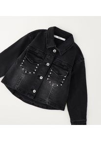 Outdoorjacke IDO "BABY GIRL JACKET", M&auml;dchen, Gr. 12M, schwarz, 88% Baumwolle, 10% Polyester, 2% Elasthan, Jacken Outdoorjacke