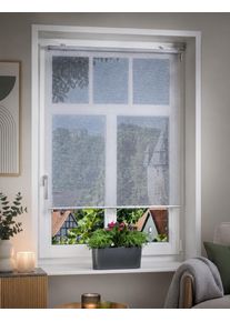 Springrollo K-home, grau, grau, wei&szlig;, B:95cm H:150cm, Rollos, Springrollo