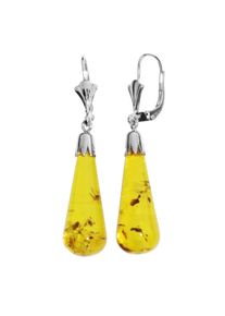 Paar Ohrh&auml;nger OSTSEE-SCHMUCK "OSTSEE-SCHMUCK Ohrh&auml;nger Pampel 24 x 9 mm", wei&szlig; (wei&szlig;, neutral), Ohrringe, Damen, 45 x 9mm, Silber 925 (Sterlingsilber), Paar Ohrh&auml;nger
