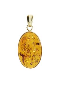 Kettenanh&auml;nger OSTSEE-SCHMUCK "OSTSEE-SCHMUCK Anh&auml;nger Classic 24 x 16 mm", gelb (wei&szlig;, neutral), Schmuckanh&auml;nger, Damen, 35 x 17mm, Gelbgold 333, 2,7 g, Kettenanh&auml;nger