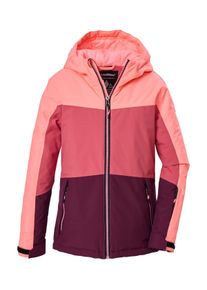 Skijacke Killtec "KSW 198 GRLS SKI JCKT", M&auml;dchen, Gr. 164, rosa (hellpink), Obermaterial: 100% Polyester.Futter: 100% Polyester.F&uuml;llung: 100% Polyester, Jacken Skijacke, Wind- und wasserdichte Skijacke mit Colourblock-Design