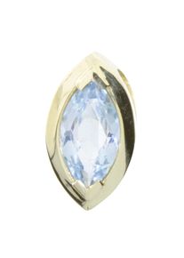 Kettenanh&auml;nger OSTSEE-SCHMUCK "OSTSEE-SCHMUCK Anh&auml;nger Gleiter-Ramona Anh&auml;nger Gleiter-Ramona", gelb (wei&szlig;, neutral), Schmuckanh&auml;nger, Damen, 21 x 12mm, Gelbgold 333, 3,8 g, Kettenanh&auml;nger