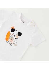 T-Shirt IDO "BABY BOY SUMMER T-SHIRT", Jungen, Gr. 18, wei&szlig; (optical wei&szlig;), 100% Baumwolle, Shirts T-Shirt