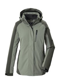 Funktionsjacke Killtec "KOW 59 WMN JCKT", Damen, Gr. 40, graugr&uuml;n, Obermaterial: 100% Polyester.Futter: 100% Polyester.F&uuml;llung: 100% Polyester, Jacken Funktionsjacke, Wind- und wasserdichte Damenjacke, atmungsaktiv, abnehmbare Kapuze
