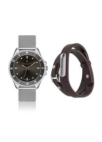 Quarzuhr PHILIPP BLANC "SPB8-2", schwarz (silber), Armbanduhren, Herren, Quarzuhr