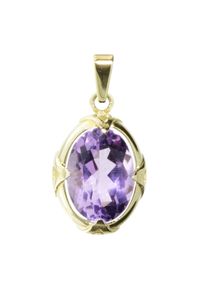 Kettenanh&auml;nger OSTSEE-SCHMUCK "OSTSEE-SCHMUCK Anh&auml;nger Winola 14x10 Anh&auml;nger Winola 14x10", gelb (wei&szlig;, neutral), Schmuckanh&auml;nger, Damen, 27x15mm, Gelbgold 333, 3,5 g, Kettenanh&auml;nger