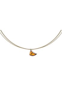 Kette mit Anh&auml;nger OSTSEE-SCHMUCK "OSTSEE-SCHMUCK Halsreif mit Anh&auml;nger Gleiter-Alea" Gr. 42, gold (wei&szlig;, neutral), Halsketten, Damen, 42cm, Gelbgold 333, L: 42, Kette mit Anh&auml;nger