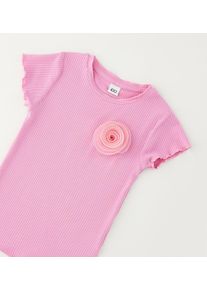 T-Shirt IDO "BABY GIRL SUMMER T-SHIRT", M&auml;dchen, Gr. 8A, pink, 78% Viskose, 19% Polyester, 3% Elasthan, Shirts T-Shirt