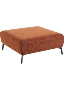 Hocker Home Affaire "Liora, weich gepolstert, saugroboterfreundlich, 100x100 cm", rusty, Hocker, B/H/T: 100cm x 44cm x 100cm, Chenille, 5, 9% Viskose, 34, 4% Polyacryl, 59, 7% Polyester, Hocker, passend zum 2,5- & 3-Sitzer Sofa der Liora-Serie, B:100cm H:44cm T:100cm
