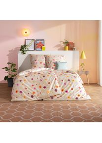 Bettw&auml;sche Estella "Adara", 200, beige, B/L: 155cm x 220cm, 1 Stk., 1 Stk., Satin, B/L: 80cm x 80cm, 2, Satin, Obermaterial: 100% Baumwolle, Bettw&auml;sche, Bettw&auml;sche, Gefertigt aus 100% Baumwolle.