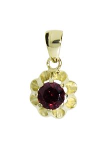 Kettenanh&auml;nger OSTSEE-SCHMUCK "OSTSEE-SCHMUCK Anh&auml;nger Pia 6 mm Anh&auml;nger Pia 6 mm", gelb (wei&szlig;, neutral), Schmuckanh&auml;nger, Damen, 19 x 10mm, Gelbgold 333, 1 g, Kettenanh&auml;nger