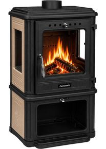 Kaminofen Hanseatic "Mars Beige", schwarz, Kamin&ouml;fen, Kaminofen, Gro&szlig;er Feuerraum