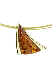 Kette mit Anh&auml;nger OSTSEE-SCHMUCK "OSTSEE-SCHMUCK Halsreif mit Anh&auml;nger Gleiter-Imke 22" Gr. 45, gold (wei&szlig;, neutral), Halsketten, Damen, 45cm, Gelbgold 333, L: 42, Kette mit Anh&auml;nger
