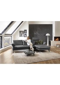 Ecksofa DIE PLANBAR "PN-EM23050, L-Form, Breite 289 cm", grau (torro anthrazit), B:289cm T:180cm, Sofas, Ecksofa, Optional mit Echtleder-R&uuml;cken, Kopfst&uuml;tze, Sitz- und Armverstellung