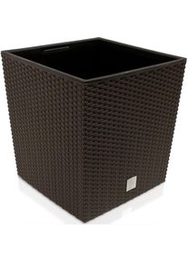 Deuba Blumentopf Rato Low 2er-Set Umbra 32x32x33cm