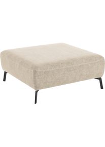 Hocker Home Affaire "Liora, weich gepolstert, saugroboterfreundlich, 100x100 cm", champagner, Hocker, B/H/T: 100cm x 44cm x 100cm, Chenille, 5, 9% Viskose, 34, 4% Polyacryl, 59, 7% Polyester, Hocker, passend zum 2,5- & 3-Sitzer Sofa der Liora-Serie, B:100cm H:44cm T:100cm