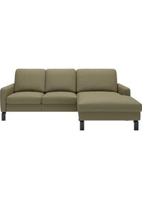 Ecksofa Home Affaire "Lecce, L-Form, Federkernpolsterung, Breite 224 cm", oliv, B:224cm H:86cm T:164cm, 100% Leder, Sofas, Ecksofa, inkl. saugroboterfreundliche H&ouml;he & schmale Armlehnen