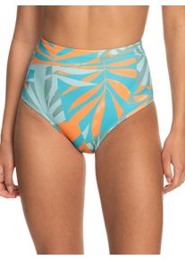 Bikini-Hose Roxy "Roxy Pro The Up Surge", Damen, Gr. L, blau (blau surf all palmed out), Obermaterial:78% Polyamid, 22% Elasthan., Badehosen Bikini-Hose