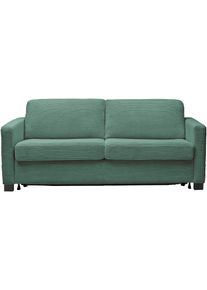 Schlafsofa Home Affaire "Vionelle, 3-Sitzer mit Kaltschaummatratze nach Wahl, Breite 206 cm", gr&uuml;n, B:206cm H:81cm T:98cm, 88% Polyester, 12% Polyacryl, Sofas, Schlafsofa, Dauerschl&auml;fer mit wahlweise Standard- oder Premium-Matratze