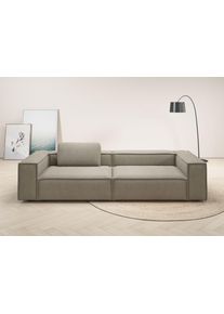 3-Sitzer Home Affaire "Watertown moderner 3-Sitzer", grau (taupe), B:306cm H:68cm T:118cm, 100% Polyester, Sofas, 3-Sitzer, extra breites Sofa mit in eleganten Bez&uuml;gen & gro&szlig;z&uuml;giger Sitzfl&auml;che