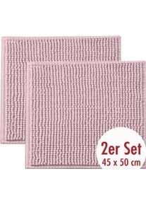 Badematte OTTO HOME "Vanessa Chenille Premium, Badvorleger, Badezimmer, Duschvorleger", rosa (beere), H:20mm, Polyester, Badematten, Badematte, Uni Farben, besonders weich, flauschig