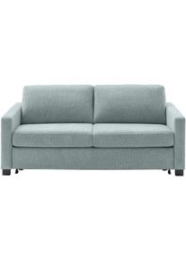 Schlafsofa Home Affaire "Vionelle, 2,5-Sitzer mit Kaltschaummatratze nach Wahl, Breite 186 cm", blau (silber), B:186cm H:81cm T:98cm, 100% Polyester, Sofas, Schlafsofa, Dauerschl&auml;fer mit wahlweise Standard- oder Premium-Matratze