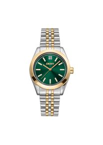 Quarzuhr DKNY "Nolita Midi", gr&uuml;n (goldfarben, gr&uuml;n), Armbanduhren, Damen, Quarzuhr, Armbanduhr, Damenuhr, Edelstahlarmband, analog