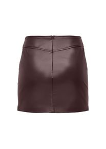 Only, Damen, Lederimitatrock &raquo;ONLBITTEN FAUX LEATH MINI SKIRT CC OTW&laquo; Lederimitat, Chocolate Plum, XL (42), Minirock von Only