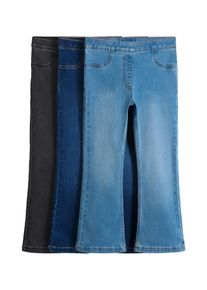 The Set Flickor Leggings bl&aring; denim / m&ouml;rkbl&aring; / svart Storlek 134