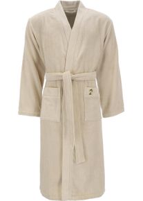 Unisex-Bademantel Vossen Gr. 38, beige (tibet), 38/44, Baumwolle, Hausm&auml;ntel, Unisex-Bademantel