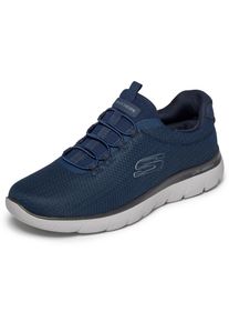Slip-On Sneaker Skechers "SUMMITS-CORLEN", Herren, Gr. 43, navy, Textil, Schuhe Slip-On Sneaker, Schlupfschuh, Halbschuh, Freizeitschuh, Maschinenw&auml;sche