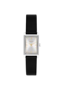 Quarzuhr Calvin Klein "CK Light", schwarz, silberfarben, Armbanduhren, Damen, Quarzuhr, Armbanduhr, Damenuhr, Lederarmband, analog
