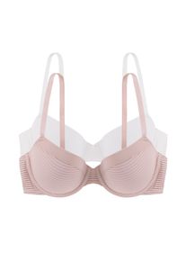 B&uuml;gel-BH Dorina "Louise", Damen, Gr. 85, Cup C, beige (pink, ivory), Microtouch, Obermaterial: 57% Polyamid, 35% Polyester, 8% Elasthan, unifarben, BHs B&uuml;gel-BH, weicher Stoff, verstellbare Tr&auml;ger, elastisch
