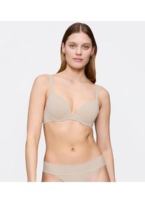 B&uuml;gel-BH Triumph "Body Make-Up Illusion", Damen, Gr. 85, Cup C, beige, Microtouch, Obermaterial: 49% Polyamid, 35% Polyester, 16% Elasthan, Basic, BHs B&uuml;gel-BH, mit tiefem Dekollet&eacute;, gepolsterte Cups, Komfort-B&uuml;gel, Microfaser