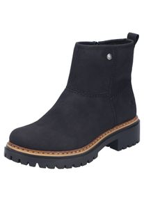 Winterstiefelette Rieker, Damen, Gr. 43, schwarz, Lederimitat, unifarben, Schuhe Winterstiefelette, Winterboots, Ankleboots, Profilsohle, mit Innenrei&szlig;verschluss