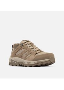 Wanderschuh Columbia "REDMOND&trade; IV LOW WATERPROOF", Damen, Gr. 37, Synthetik, grau (wet sand, graphite lila), Mesh, Synthetik, Schuhe Wanderschuh, wasserdicht