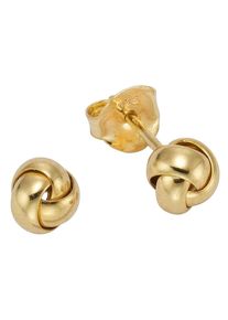 Paar Ohrstecker Firetti "Schmuck Geschenk Silber 925 Ohrschmuck Knoten", gold (gelbgoldfarben), Ohrringe, Damen, 6mm, Silber 925 (Sterlingsilber), Paar Ohrstecker