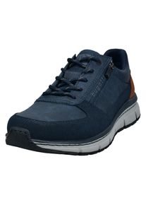 Keilsneaker Bugatti, Herren, Gr. 46, blau (dunkelblau), Lederimitat, Schuhe Keilsneaker, Freizeitschuh, Halbschuh, Schn&uuml;rer, Kontrastbesatz an der Ferse
