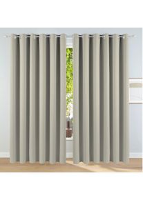 Verdunkelungsvorhang OTTO HOME "Solana" Gr. 8, creme, B:280cm H:245cm, Polyester, Polyester, Gardinen, Verdunkelungsvorhang, Vorhang, Gardine, Breite 280 cm, verdunkelnd, einfarbig, Raumteiler