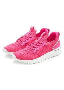 Sneaker Vivance "Freizeitschuh, Halbschuh, Turnschuh, Slip-On-Sneaker", Damen, Gr. 40, pink, Obermaterial: 100% Textilmaterial. Decksohle: 100% Textilmaterial. Futter: 100% Textilmaterial. Laufsohle: 100% Synthetik, unifarben, Basic, Schuhe Sneaker, mit elastischen Schn&uuml;rb&auml;ndern zum Reinschl&uuml;pfen VEGAN