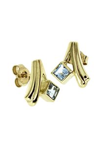 Paar Ohrstecker OSTSEE-SCHMUCK "OSTSEE-SCHMUCK Ohrstecker Talia Ohrstecker Talia", gelb (wei&szlig;, neutral), Ohrringe, Damen, 14 x 9mm, Gelbgold 333, Paar Ohrstecker