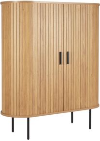 M&ouml;bilia Kommode M&Ouml;BILIA, braun (natur, schwarz), B:100cm H:118cm T:40cm, Melamin, Metall, Sideboards, Kommode, 2 Schiebet&uuml;ren