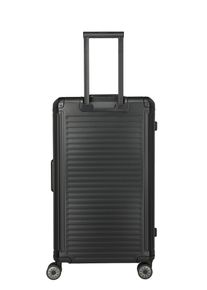 Hartschalen-Trolley Travelite "NEXT Trunk Reisekoffer Aluminium", Damen, Gr. B/H/T: 44cm x 76cm x 37cm 100 l, schwarz, Aluminium, Koffer Hartschalen-Trolley, Koffer, mit extra gro&szlig;em Stauraum und stabilem Rahmen