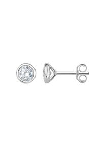 Paar Ohrstecker ONE ELEMENT "0.32 ct Diamant Brillant Zarge Ohrringe Ohrstecker aus 750 Wei&szlig;gold", silber, Ohrringe, Damen, Wei&szlig;gold 750, Paar Ohrstecker