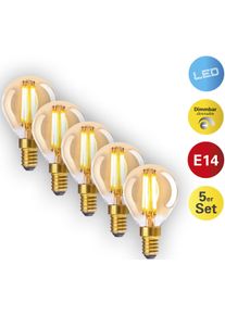 N&auml;ve N&Auml;VE LED-Leuchtmittel "Dilly", Energieeffizienz: G, gelb (amber), L:7,8cm &Oslash;:4,6cm, Leuchtmittel, dimmbar, 2058 Kelvin, LED-Leuchtmittel