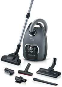 Bosch Bodenstaubsauger "Serie 8 BGL75X1PRQ, f&uuml;r Allergiker, 10 Jahre Motorgarantie, leise", grau (titanium), B:32cm H:27,5cm T:48cm, Bodenstaubsauger, Hygiene-Filter, Hartbodend&uuml;se, XXL-Polsterd&uuml;se, langes Kabel, grau, Bodenstaubsauger
