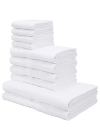 Handtuch Set OTTO HOME "Vanessa, 10-tlg Handtuch-Set, weich, in Standard- und Premium-Qualit&auml;t", wei&szlig;, 10 tlg., Standard (420g/m&sup2;), Walkfrottee, Walkfrottee, Obermaterial: 100% Baumwolle, Handtuch-Sets, Handtuch Set, 100% Baumwolle, Duscht&uuml;cher, Handt&uuml;cher, G&auml;stet&uuml;cher, mit Bord&uuml;re