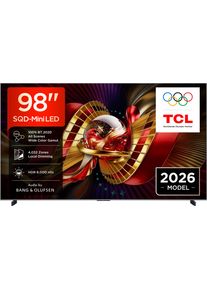 TCL Mini-LED-Fernseher "98C8LX1", Energieeffizienz: D, schwarz, 98 &Prime;, Fernseher, SQD-Mini LED, HDR 6000 Nits, 100%BT.2020, 144Hz, AiPQ Pro,Dolby Vision, Mini-LED-Fernseher