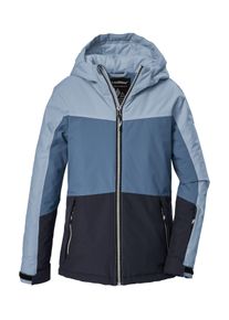 Skijacke Killtec "KSW 198 GRLS SKI JCKT", M&auml;dchen, Gr. 128, blau, Obermaterial: 100% Polyester.Futter: 100% Polyester.F&uuml;llung: 100% Polyester, Jacken Skijacke, Wind- und wasserdichte Skijacke mit Colourblock-Design
