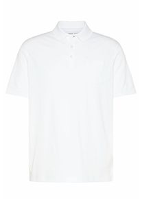 Poloshirt Bugatti, Herren, Gr. L, wei&szlig; (10, wei&szlig;), 50% Baumwolle, 50% Polyester, unifarben, normal, ohne Ausschnitt, Shirts Poloshirt, Modern Fit aus einem Baumwollmix